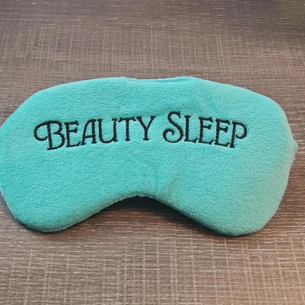 Super Soft Green Sleep Mask with Fun Slogan